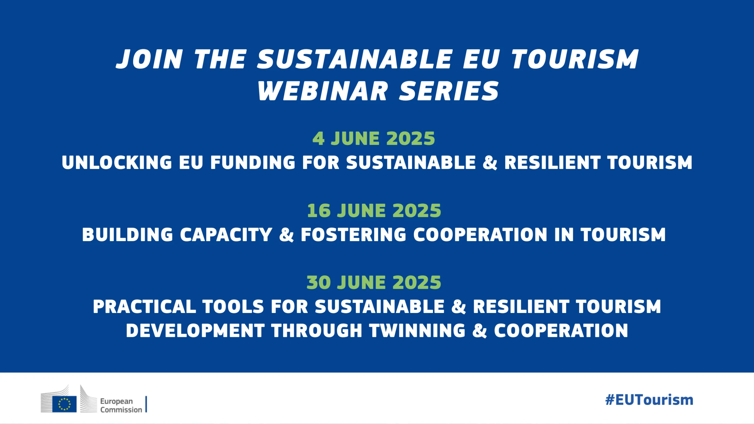 Sustainable EU Tourism Webinar: Practical tools for sustainable and resilient tourism through twinning and cooperation